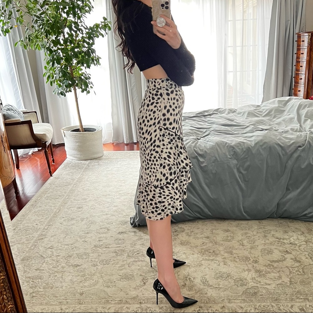 Lucy Paris Leopard Ruffle Skirt - Picture 3 of 8